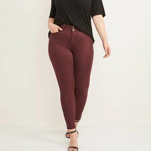 Lane Bryant Tighter Tummy High Rise Skinny Wine 22